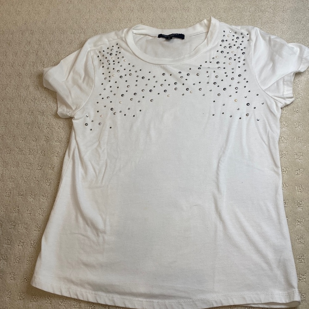 Romeo & Juliet White Embellished Tee